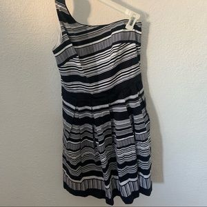 Whbm Black and white stripe dress